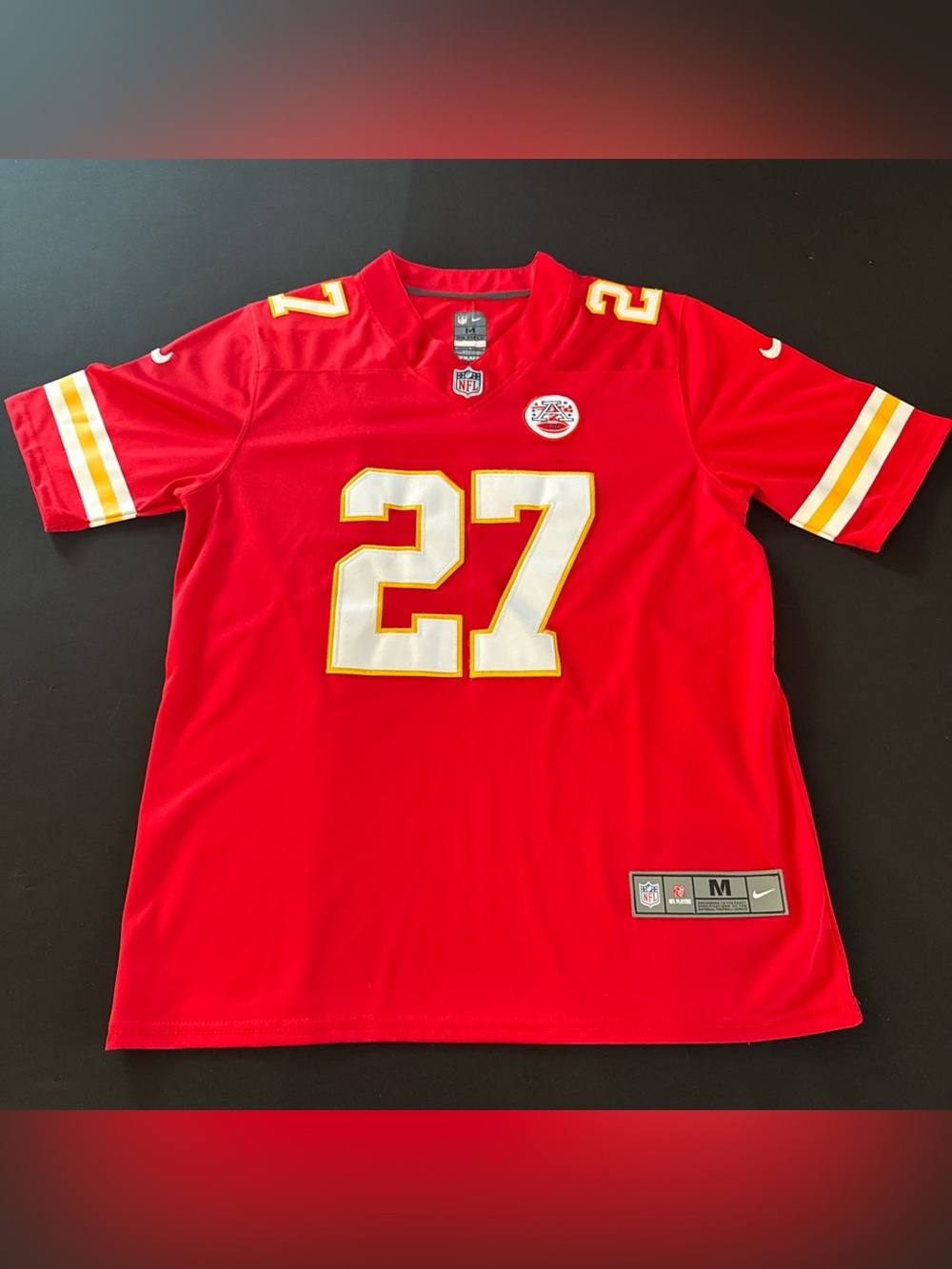 Kareem Hunt #27 Kansas City Chiefs Nike NFL Jersey Red Men’s Medium